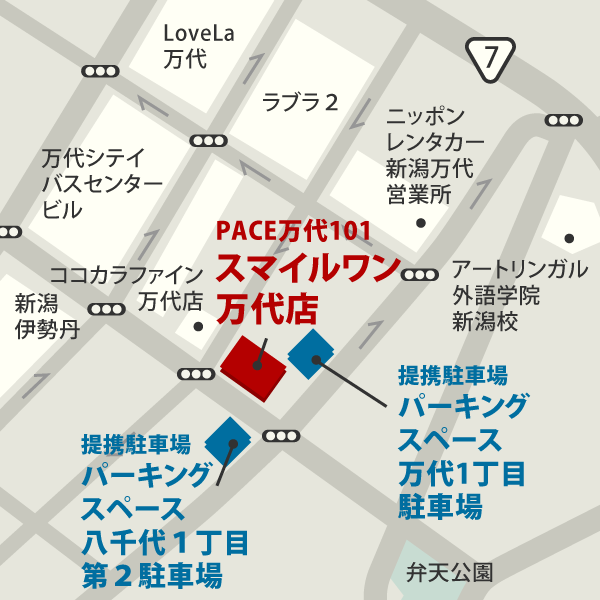 スマイル店万代店の地図